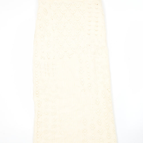 Marks and Spencer Women’s Ivory Knit Midi Skirt Size S