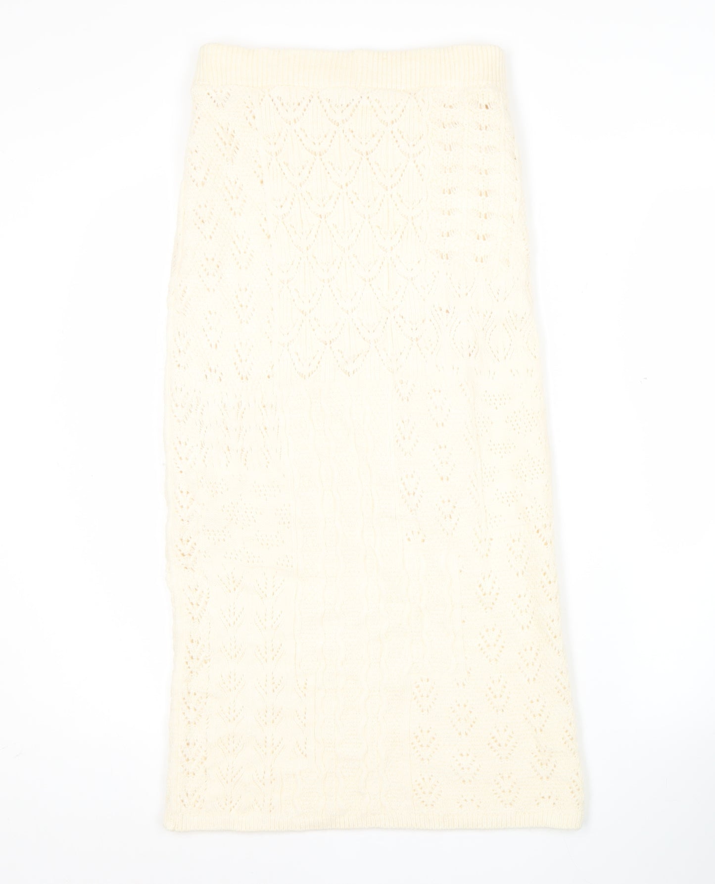 Marks and Spencer Women’s Ivory Knit Midi Skirt Size S
