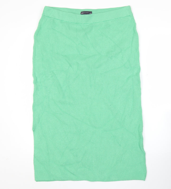 Marks and Spencer Women’s Green Midi Pencil Skirt L