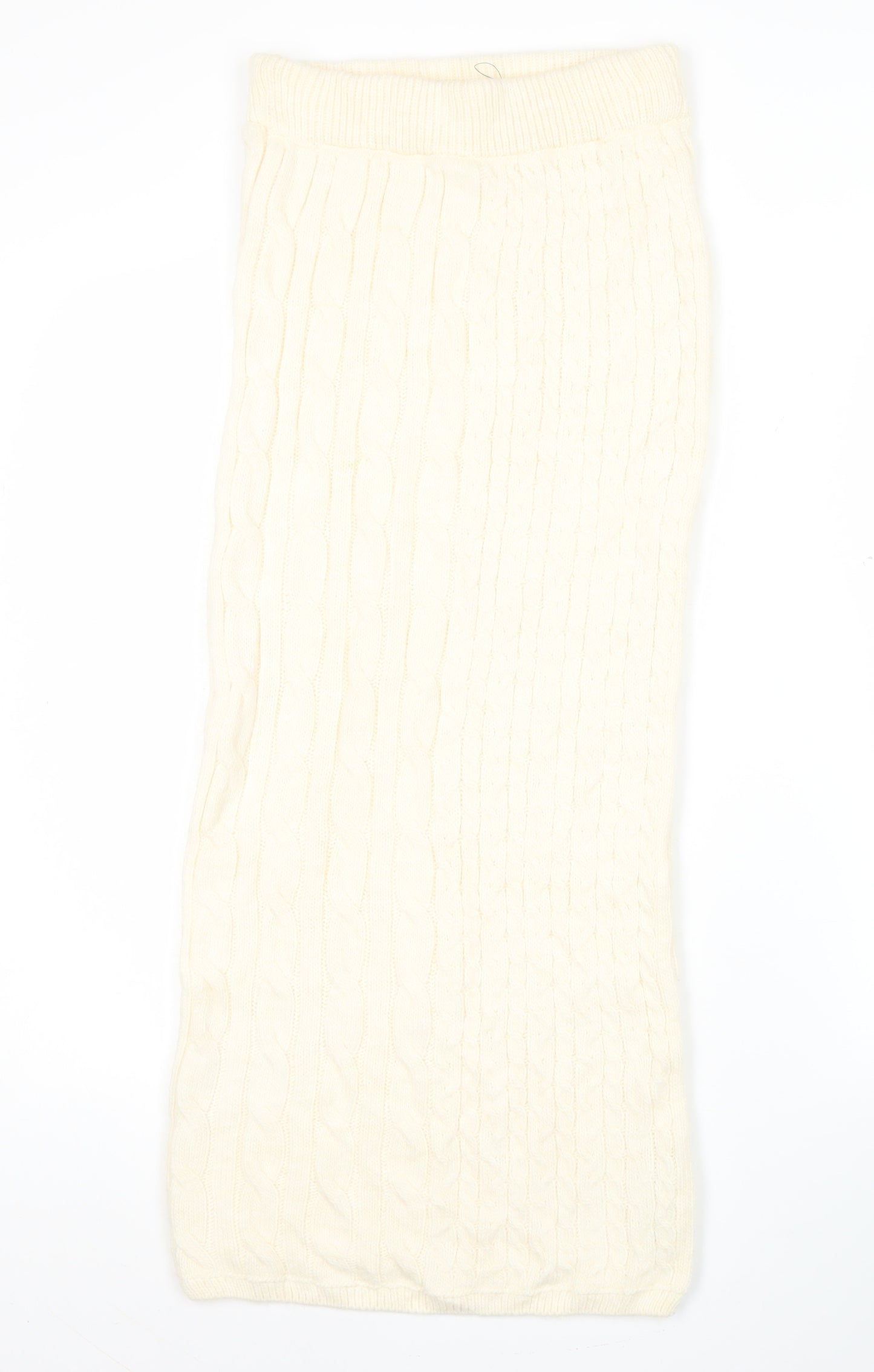 Marks and Spencer Women’s Ivory Knit Midi Pencil Skirt Size S