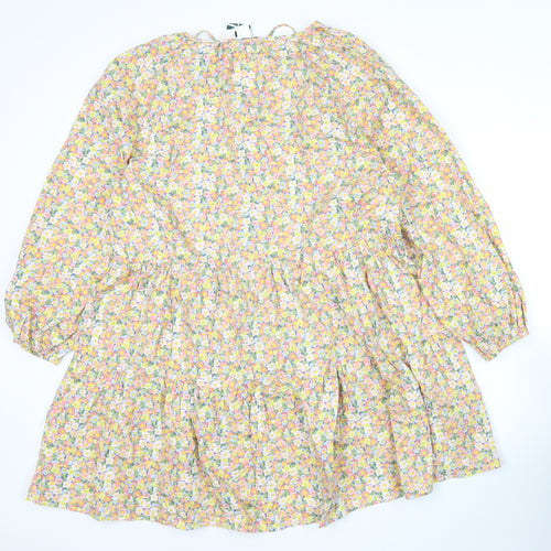 ONLY Women’s Multicoloured Floral Smock Dress L Lightweight Cotton
