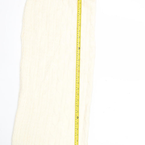 Marks and Spencer Women’s Ivory Cable Knit Midi Pencil Skirt XS