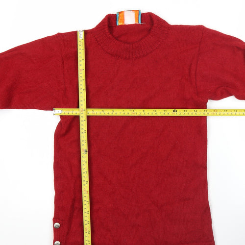 Kotare Alpaca Womens Red XS Pullover Mock Neck Jumper