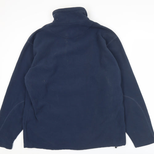 Champion Mens Blue Fleece Sweatshirt L High Neck Pullover