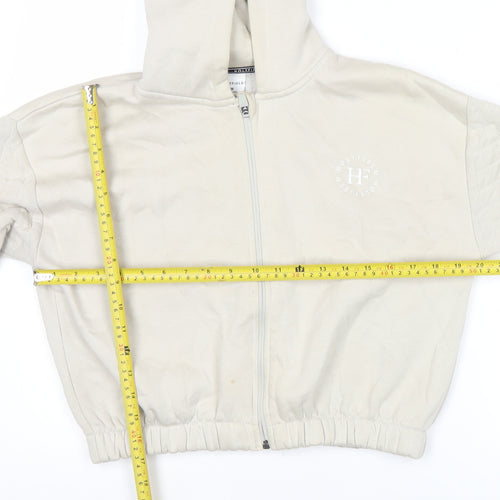 Holyfield Girls Beige Full Zip Quilted Hoodie Size 12-14 Yrs