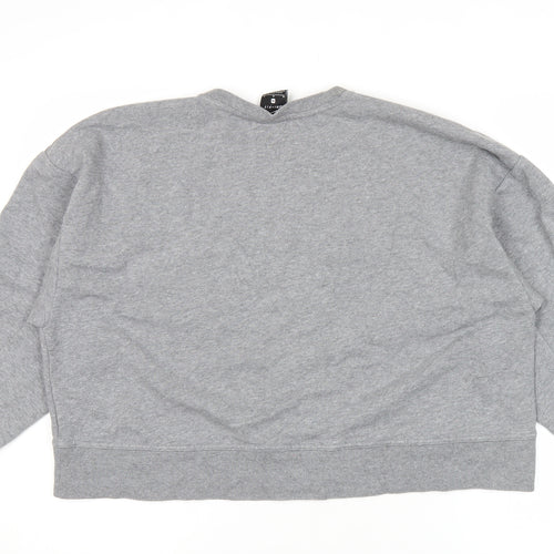 Nike Women Grey M Pullover Sweatshirt Logo Sportswear