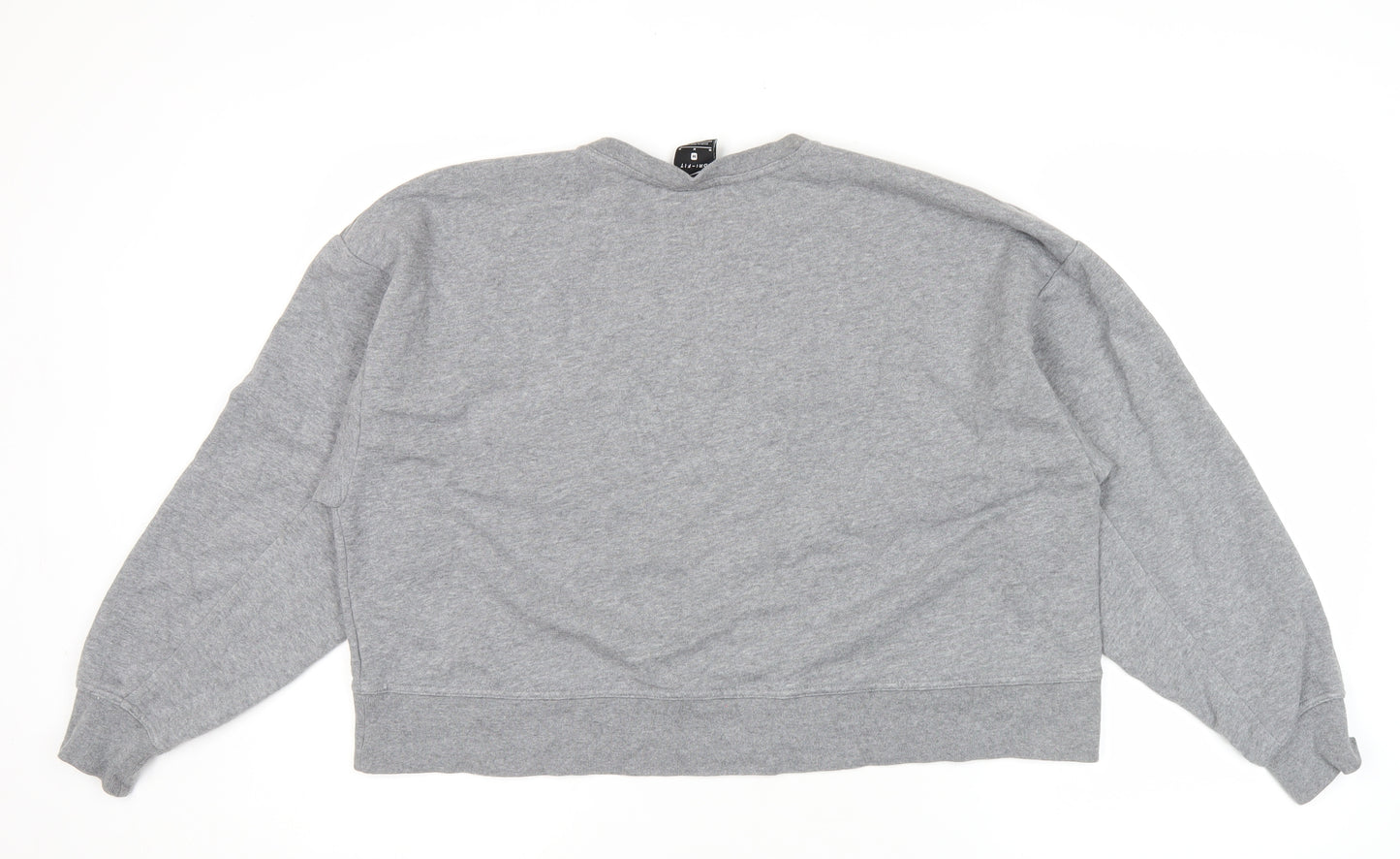 Nike Women Grey M Pullover Sweatshirt Logo Sportswear