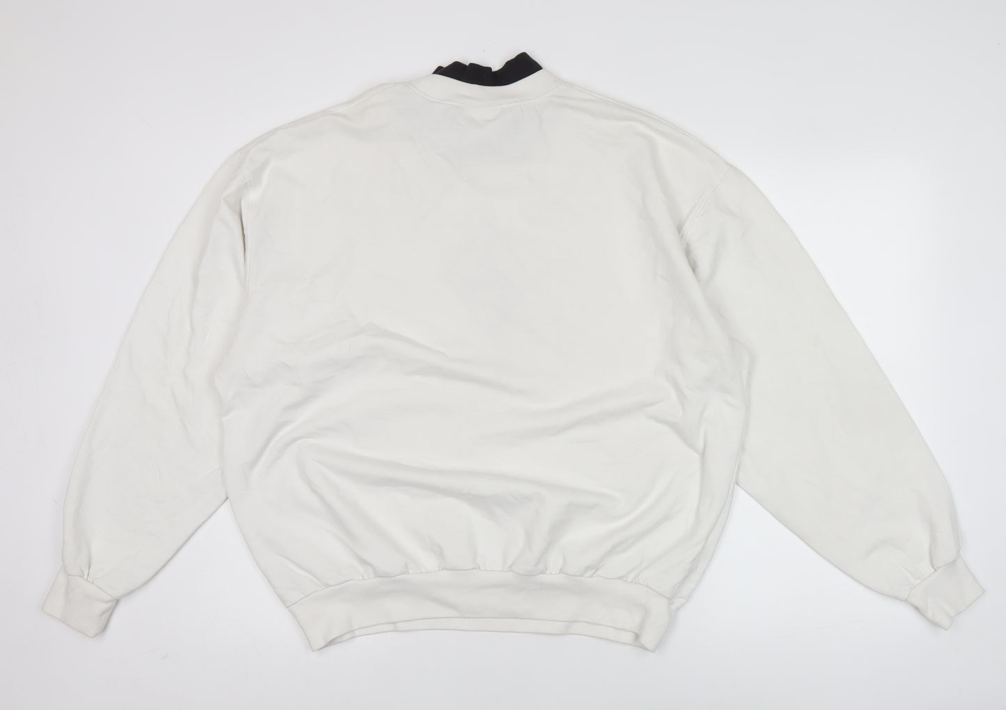 Decorated Originals Women’s White XL Sweatshirt Embroidered Bird Winter Pullover