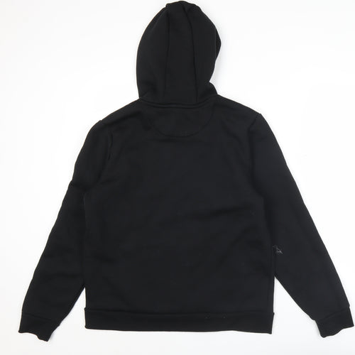Brave Soul Men’s Black Pullover Hoodie L Regular Fit Logo Graphic