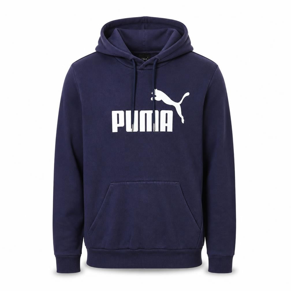 Puma Mens Blue Hoodie Small Pullover Sweatshirt Logo Sportswear