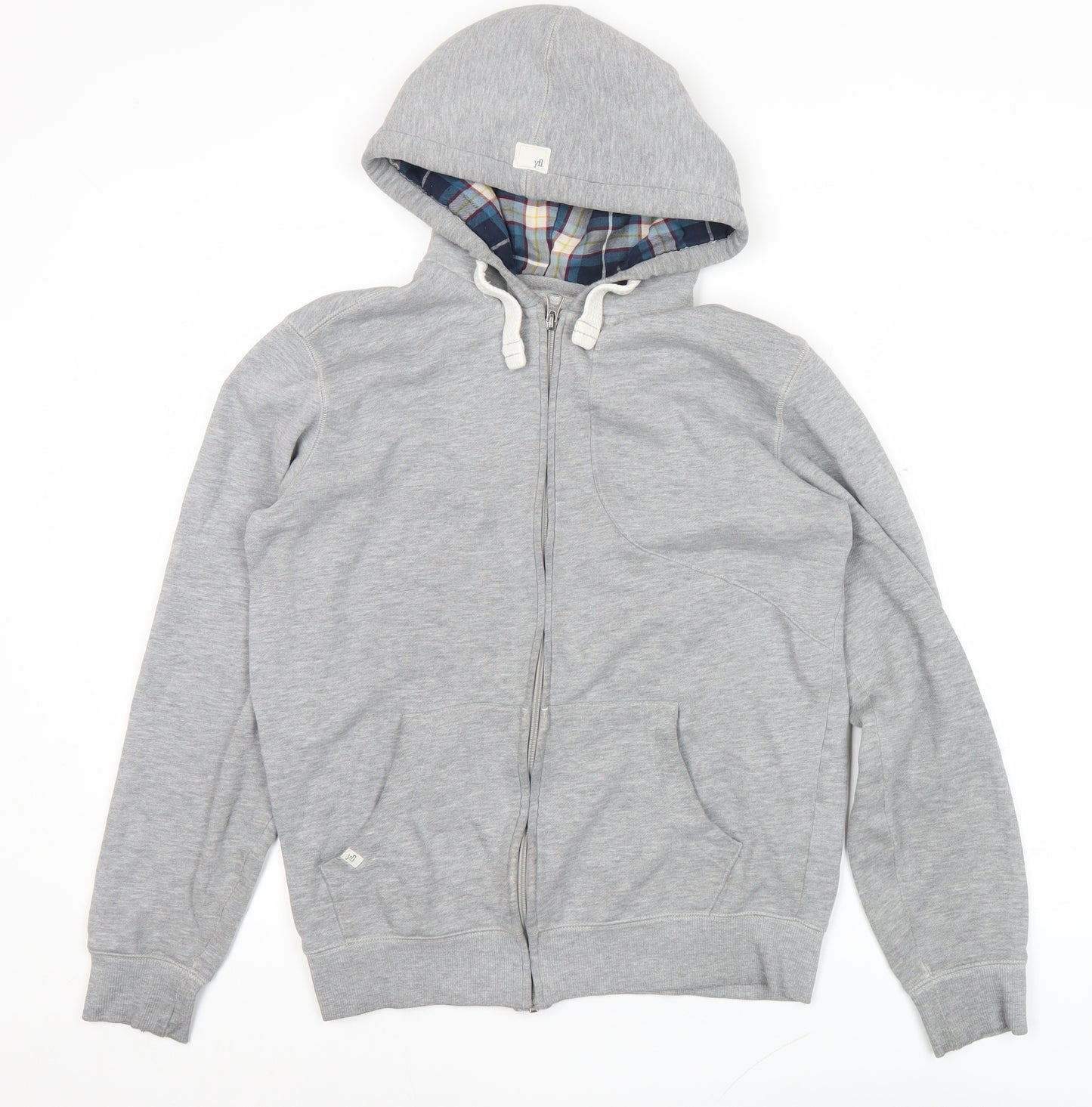 YFL Reserved Men’s Grey Small Full Zip Hoodie Sweatshirt