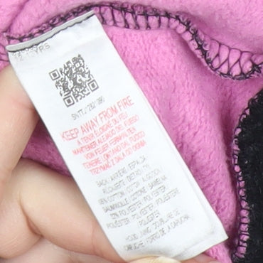 Sonneti Girls Black White Pink Pullover Hoodie 12-13Y Animal Print Logo