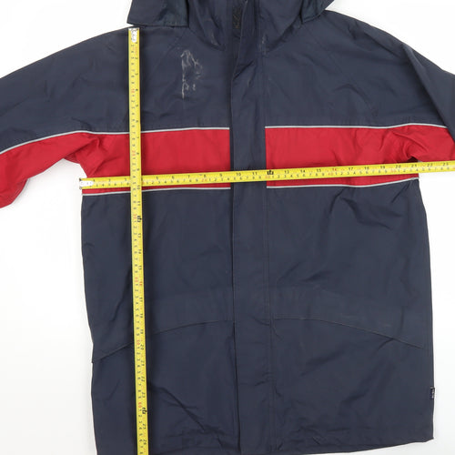 Peter Storm Boys Blue Red Waterproof Rain Coat Jacket 13 Years Hooded