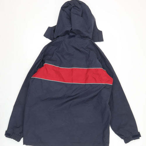 Peter Storm Boys Blue Red Waterproof Rain Coat Jacket 13 Years Hooded