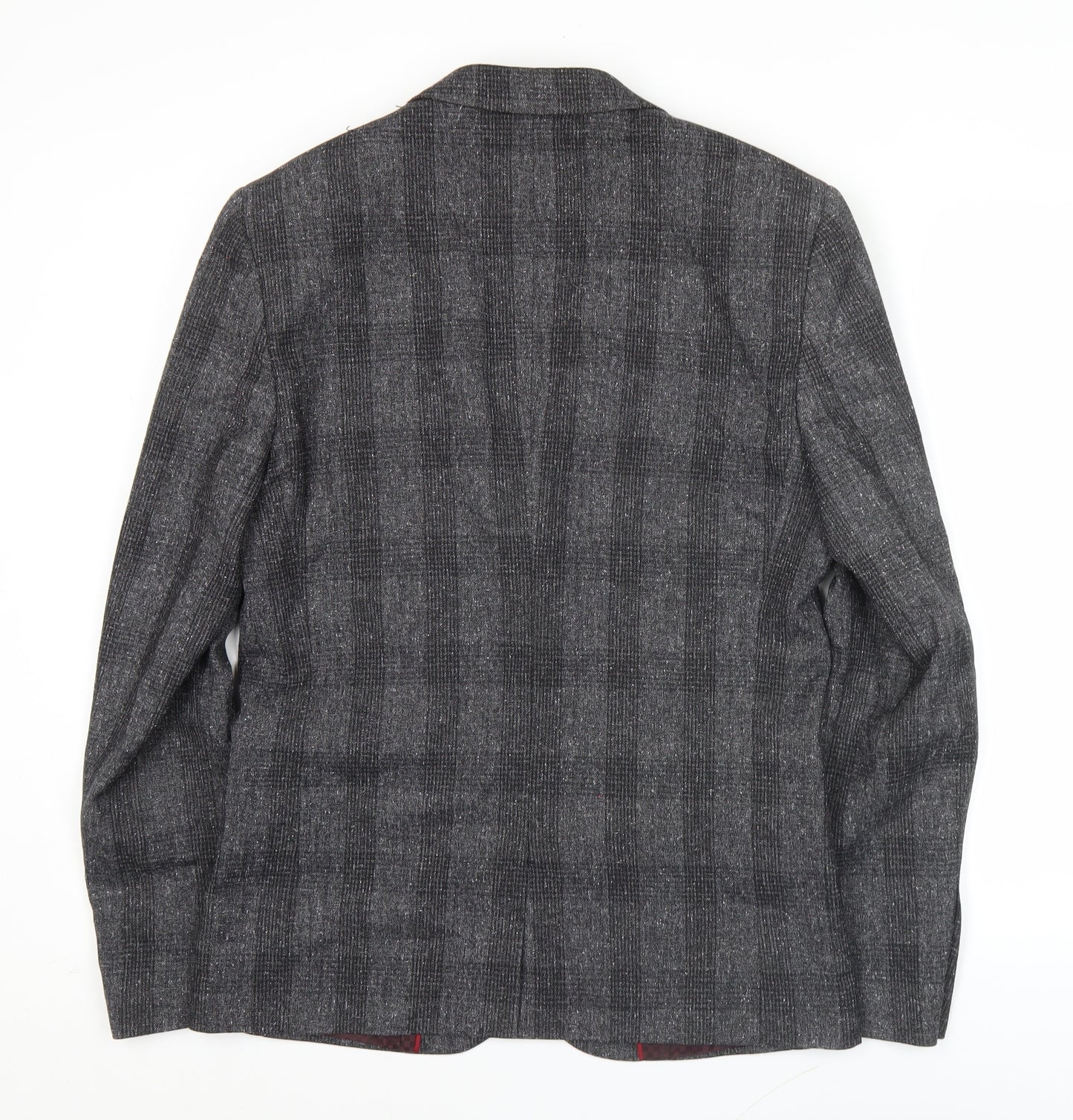 River Island Men's Grey Check Blazer Jacket 38R Regular Fit