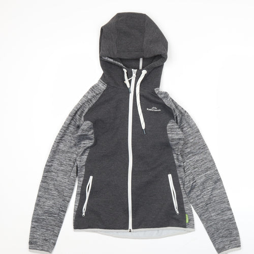 Kathmandu Women’s Grey Full Zip Hoodie UK 8 Polyester Blend