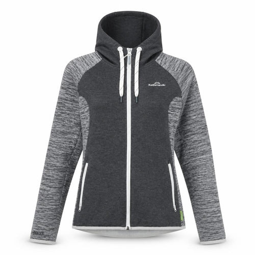 Kathmandu Women’s Grey Full Zip Hoodie UK 8 Polyester Blend