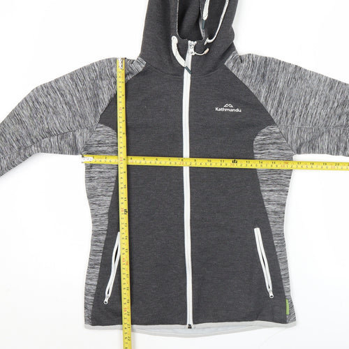 Kathmandu Women’s Grey Full Zip Hoodie UK 8 Polyester Blend