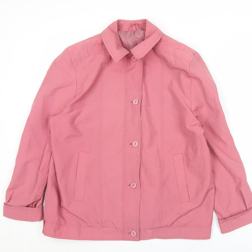 Lawrayne Womens Pink Jacket Size 16 Classic Vintage Buttoned