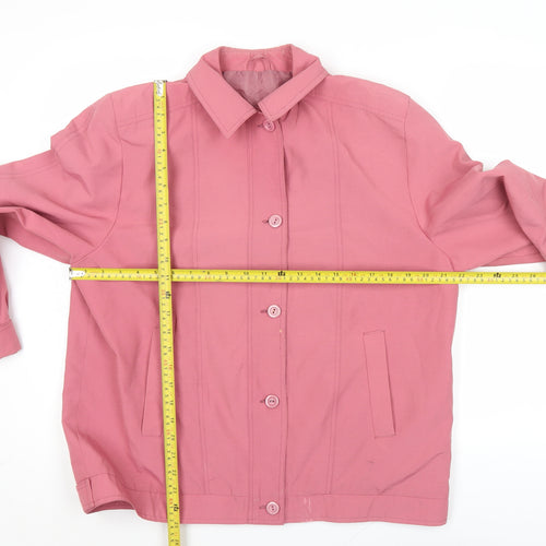 Lawrayne Womens Pink Jacket Size 16 Classic Vintage Buttoned