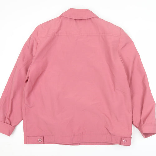 Lawrayne Womens Pink Jacket Size 16 Classic Vintage Buttoned
