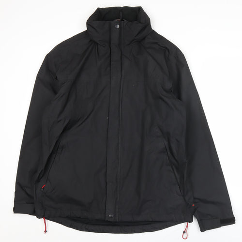 OneValley Men's Black M Basic Outdoor Full Zip Jacket Polyester