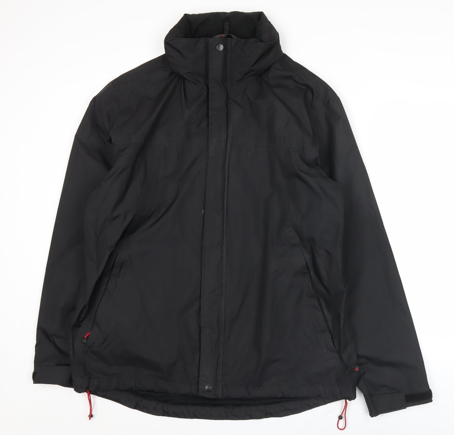 OneValley Men's Black M Basic Outdoor Full Zip Jacket Polyester