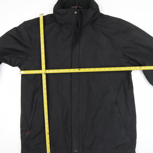 OneValley Men's Black M Basic Outdoor Full Zip Jacket Polyester