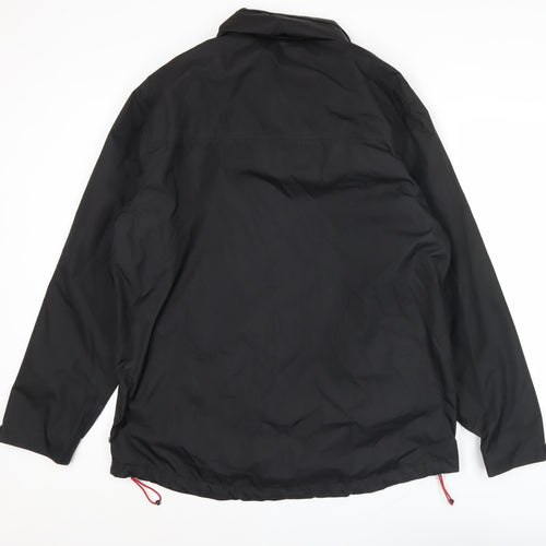 OneValley Men's Black M Basic Outdoor Full Zip Jacket Polyester