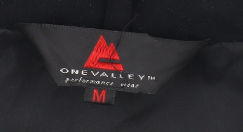 OneValley Men's Black M Basic Outdoor Full Zip Jacket Polyester