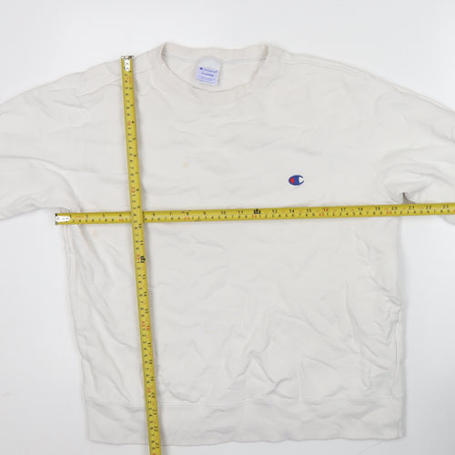 Champion Men’s White XL Pullover Sweatshirt Crew Neck Logo