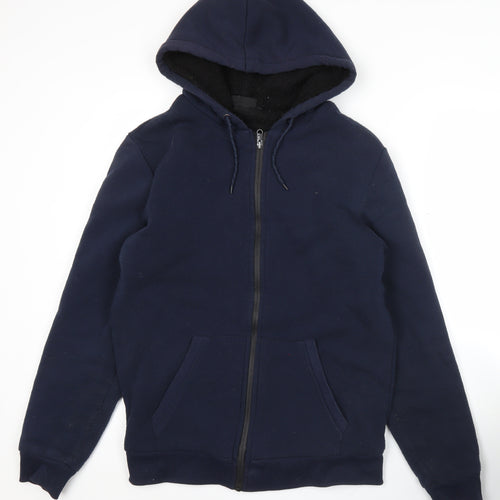 New Era NBA Men’s Blue Full Zip Hoodie Size M Regular Fit Fleece