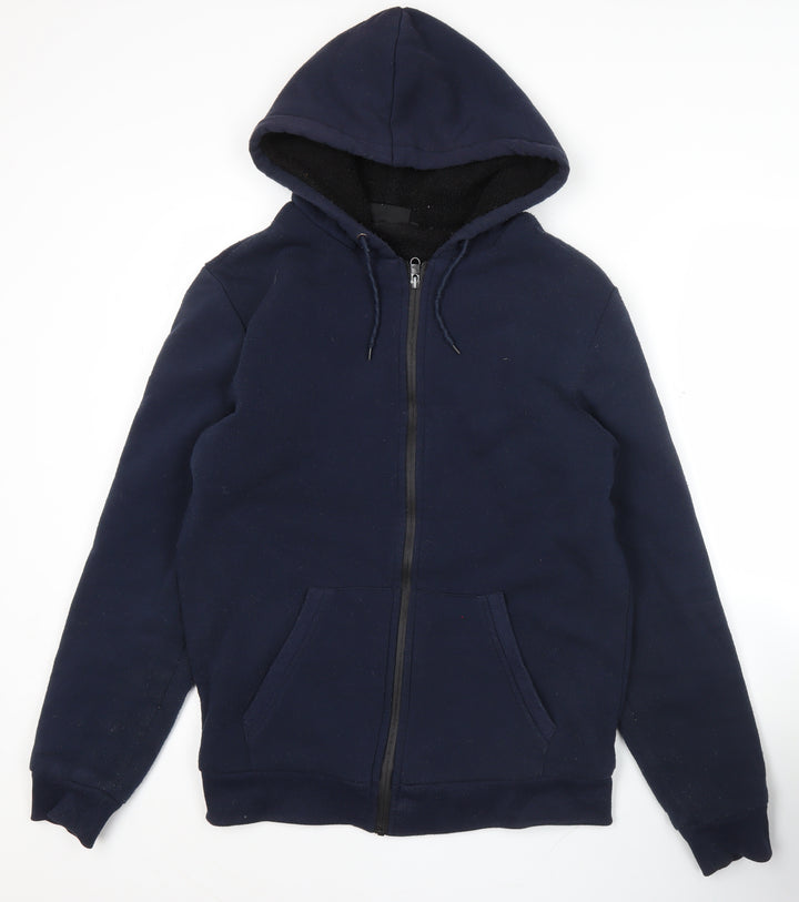 New Era NBA Men’s Blue Full Zip Hoodie Size M Regular Fit Fleece