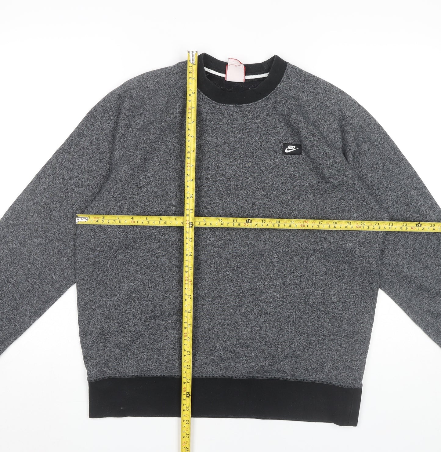 Nike Mens Grey Medium Pullover Sweatshirt Crew Neck Long Sleeve