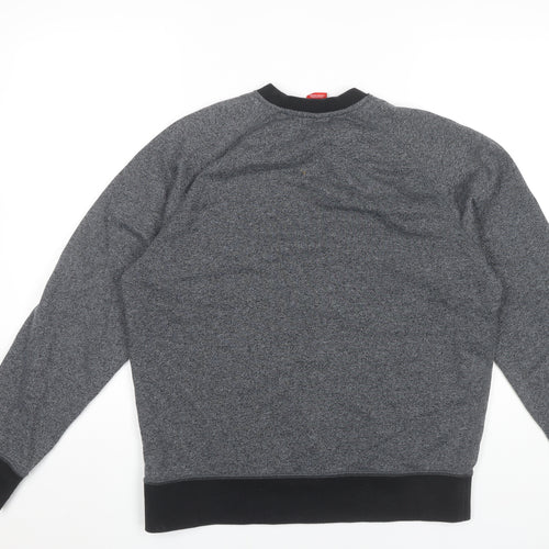Nike Mens Grey Medium Pullover Sweatshirt Crew Neck Long Sleeve