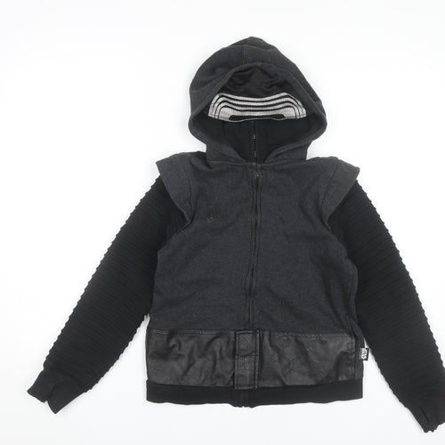 Disney Store Star Wars Boys Black Full Zip Hoodie 9-10 Years Kylo Ren