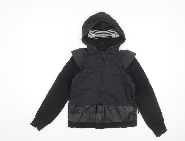 Disney Store Star Wars Boys Black Full Zip Hoodie 9-10 Years Kylo Ren