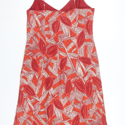 Debenhams Women’s Red V-Neck Slip Dress Size 16 Linen Blend
