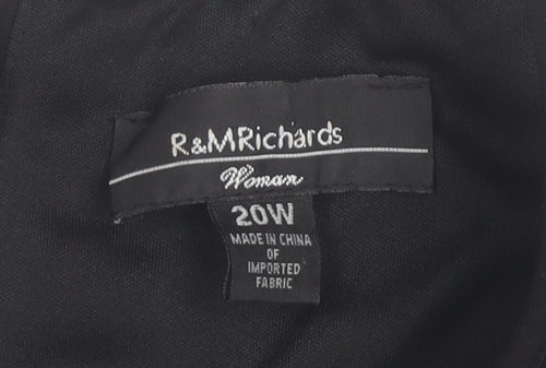 R&M Richards Women’s Black Beaded Halter Tunic Blouse Size 22 Plus