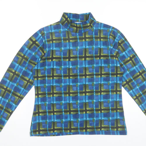 Warehouse Women’s Multicoloured Long Sleeve Mock Neck Top Size L