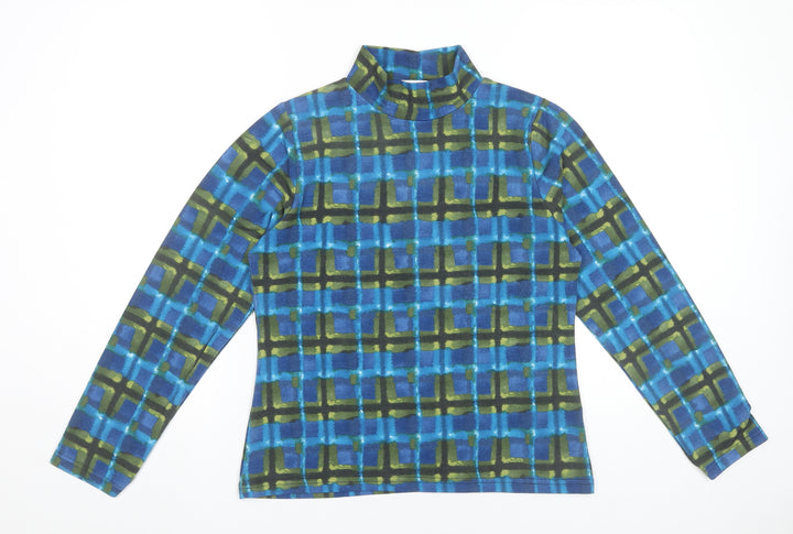 Warehouse Women’s Multicoloured Long Sleeve Mock Neck Top Size L