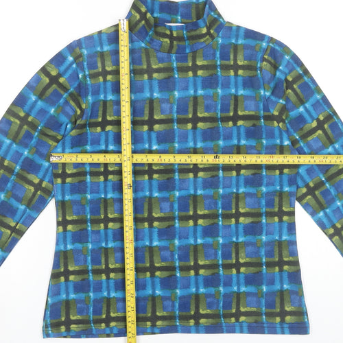 Warehouse Women’s Multicoloured Long Sleeve Mock Neck Top Size L