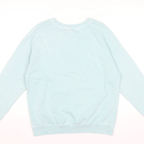 Next Womens Blue Small Pullover Sweatshirt Paris Logo Cotton