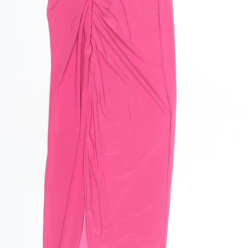 PrettyLittleThing Women’s Pink Size 6 Wrap Long Skirt