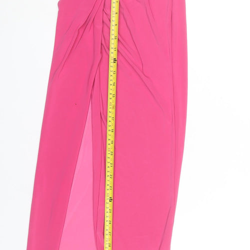 PrettyLittleThing Women’s Pink Size 6 Wrap Long Skirt
