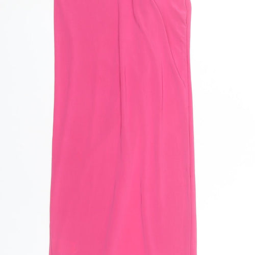PrettyLittleThing Women’s Pink Size 6 Wrap Long Skirt
