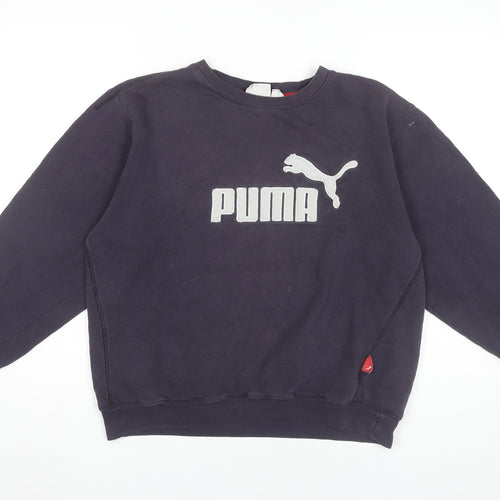 Puma Men’s Blue 2XL Pullover Sweatshirt Crew Neck Logo Sportswear