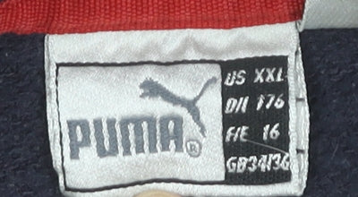 Puma Men’s Blue 2XL Pullover Sweatshirt Crew Neck Logo Sportswear