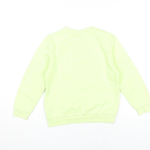 Sonic The Hedgehog Boys Green Sweatshirt 7-8 Years Pullover Crew Neck