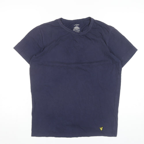 Lyle & Scott Men's Blue Crew Neck Short Sleeve T-Shirt Size M